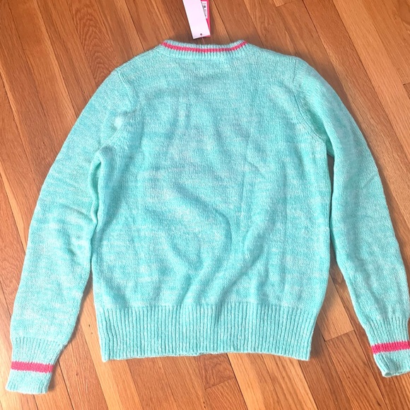 Lilly Pulitzer NWT Women’s M Rollins Sweater Surf Blue Vacay Ready Intarsia - Picture 6 of 8